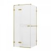 New Trendy Avexa Gold kabina prysznicowa  80x80 szkło czyste 6 mm złoto szczotkowane EXK-3011
